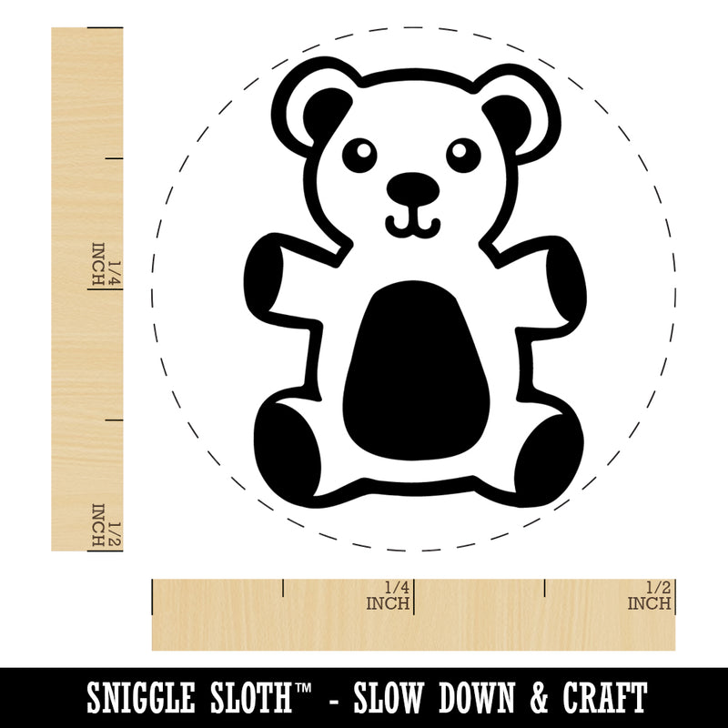 Cuddly Teddy Bear Rubber Stamp for Stamping Crafting Planners