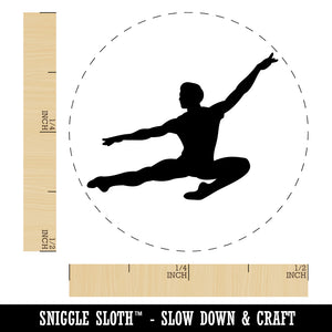 Male Ballet Dancer Jumping Man Boy Rubber Stamp for Stamping Crafting Planners