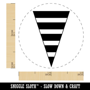 Thick Striped Pennant Rubber Stamp for Stamping Crafting Planners