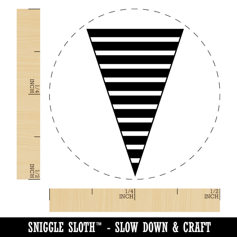 Thin Striped Pennant Rubber Stamp for Stamping Crafting Planners