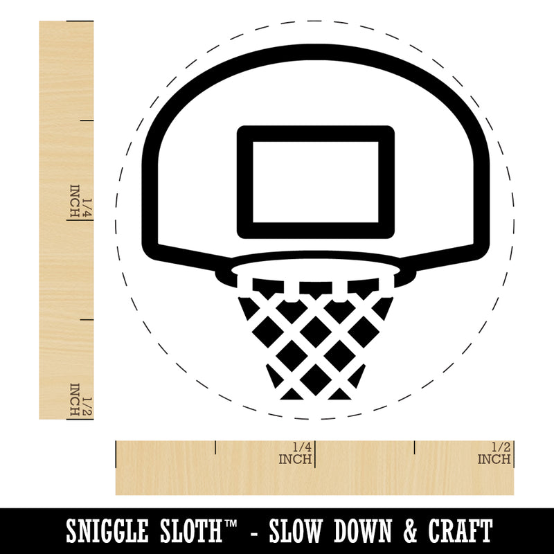 Basketball Hoop and Backboard Rubber Stamp for Stamping Crafting Planners