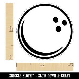 Bowling Ball Rubber Stamp for Stamping Crafting Planners