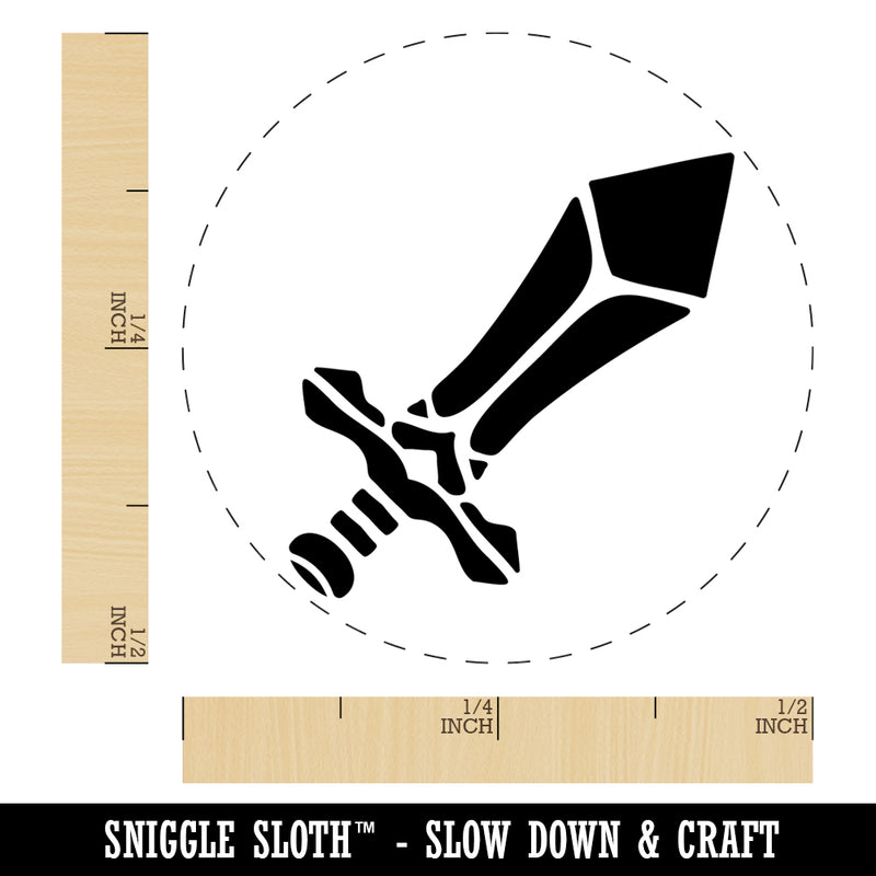 Cartoon Sword Martial Combat Blade Weapon Rubber Stamp for Stamping Crafting Planners