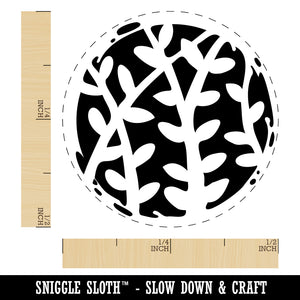 Circle of Leaves Vines Weeds Plants Rubber Stamp for Stamping Crafting Planners