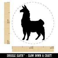 Proud Wooly Llama Standing Silhouette Rubber Stamp for Stamping Crafting Planners