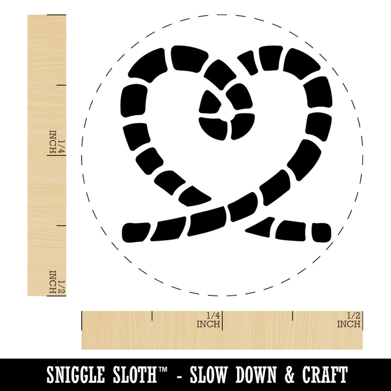 Rope Heart Twist Knot Rubber Stamp for Stamping Crafting Planners