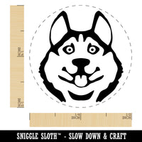 Siberian Husky Dog Face Rubber Stamp for Stamping Crafting Planners