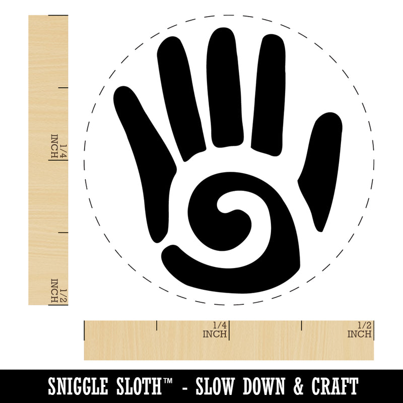Southwestern Style Tribal Hand with Swirl Rubber Stamp for Stamping Crafting Planners