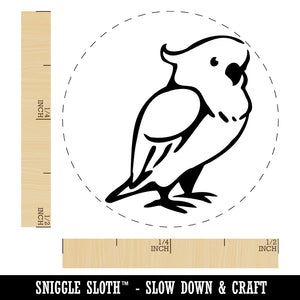 Standing Cockatoo Parrot Bird Rubber Stamp for Stamping Crafting Planners