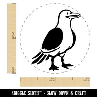 Standing Seagull Bird Rubber Stamp for Stamping Crafting Planners