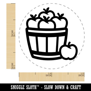 Basket of Apples Fruit Fall Rubber Stamp for Stamping Crafting Planners