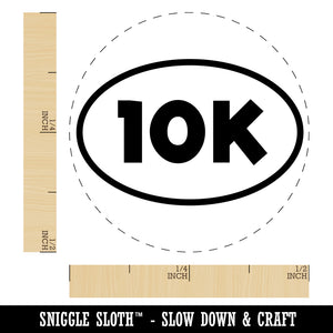10k Euro Oval Race Running Runner Rubber Stamp for Stamping Crafting Planners