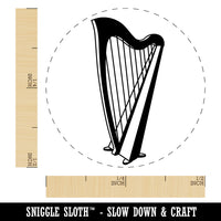 Harp String Instrument Rubber Stamp for Stamping Crafting Planners