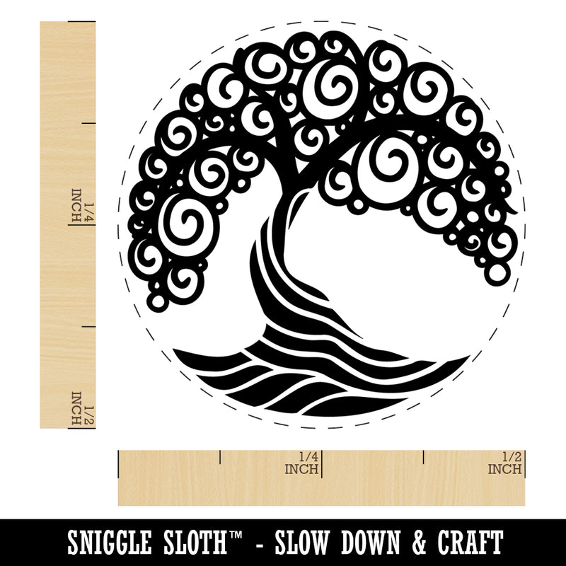 Abstract Tree of Life Rubber Stamp for Stamping Crafting Planners