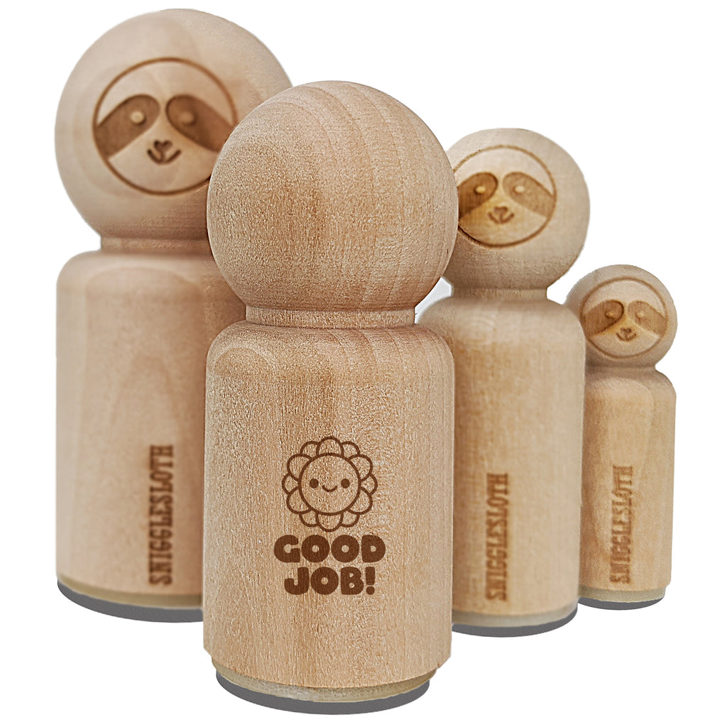 Good Job Happy Flower Teacher Student Rubber Stamp for Stamping Crafting Planners