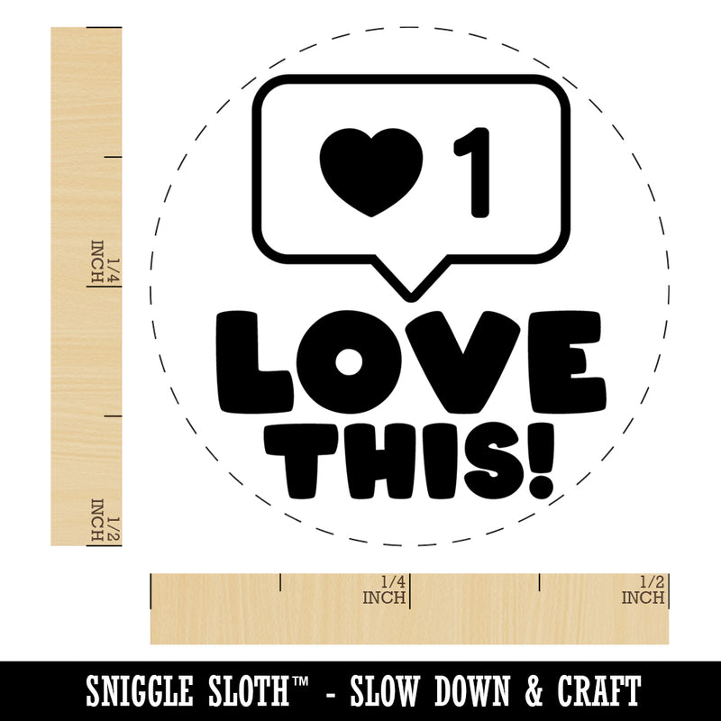 Love This Heart Speech Bubble Teacher Student Rubber Stamp for Stamping Crafting Planners