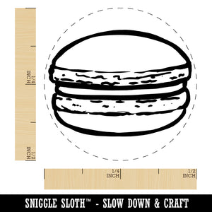 Macaron Cookie Sketch Rubber Stamp for Stamping Crafting Planners
