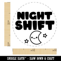 Night Shift Work Schedule Rubber Stamp for Stamping Crafting Planners