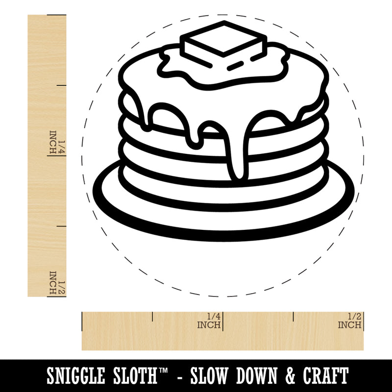 Pancakes Stack Syrup Butter Rubber Stamp for Stamping Crafting Planners