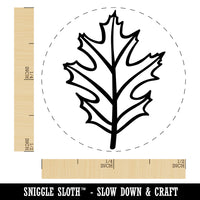 Red Oak Leaf Rubber Stamp for Stamping Crafting Planners