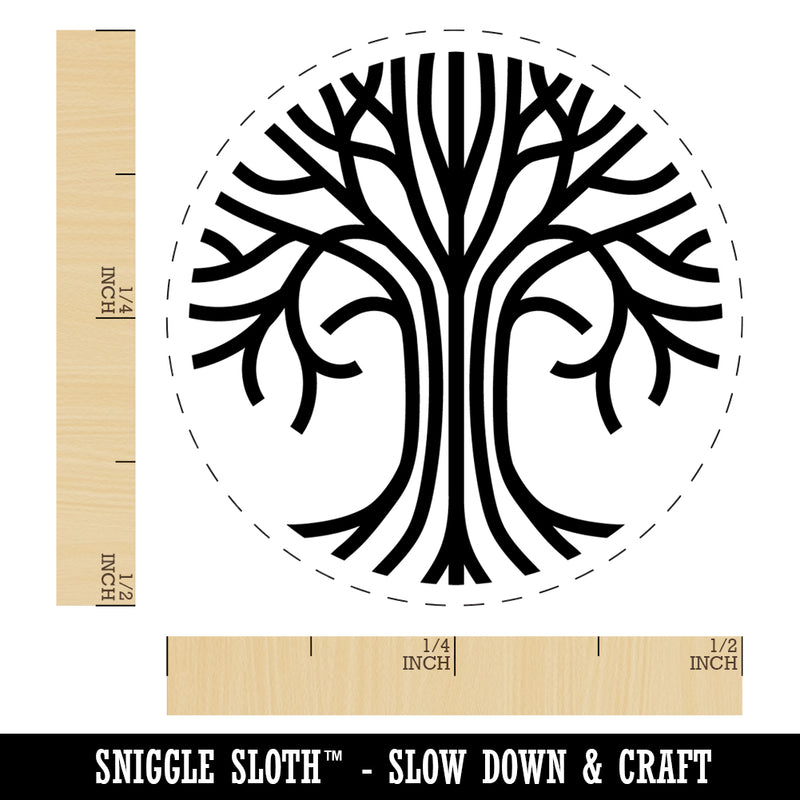 Geometric Lines Tree of Life Rubber Stamp for Stamping Crafting Planners