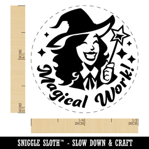 Magical Work Witch Wizard Mage Teacher Student Rubber Stamp for Stamping Crafting Planners