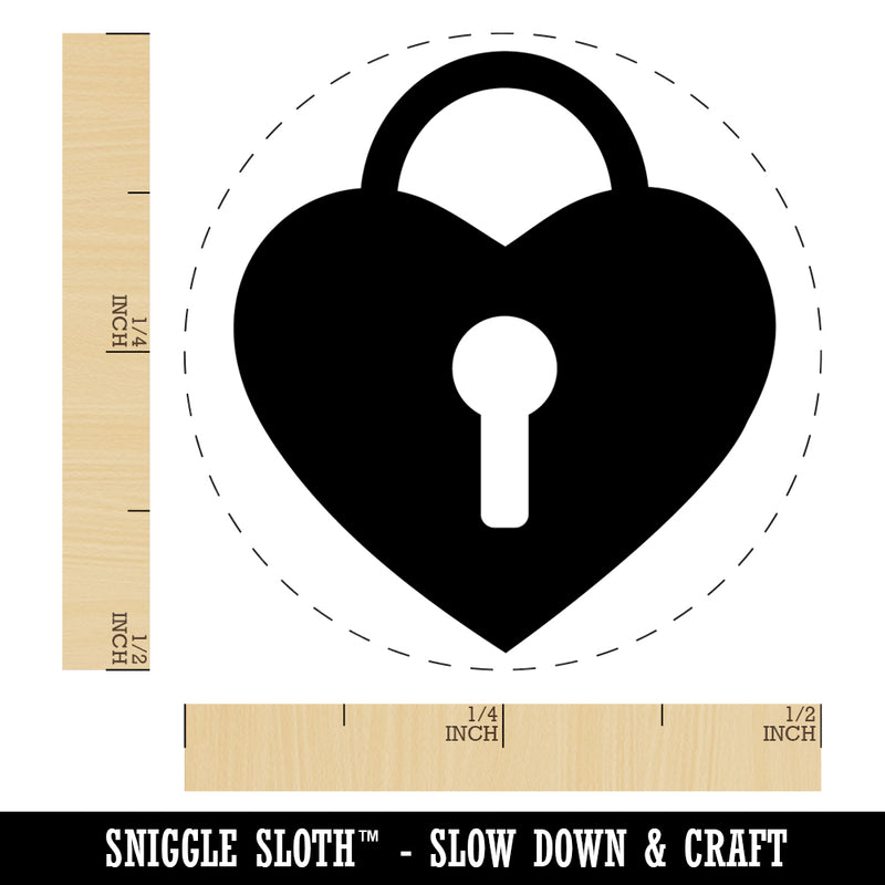 Heart Lock Key Rubber Stamp for Stamping Crafting Planners