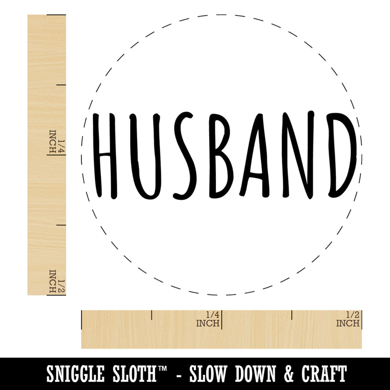 Husband Text Rubber Stamp for Stamping Crafting Planners