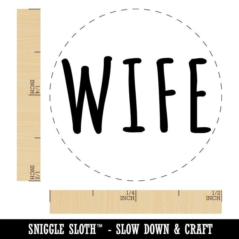 Wife Text Rubber Stamp for Stamping Crafting Planners