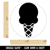 Single Scoop Ice Cream Cone Rubber Stamp for Stamping Crafting Planners