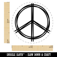 Sketchy Peace Sign Doodle Rubber Stamp for Stamping Crafting Planners