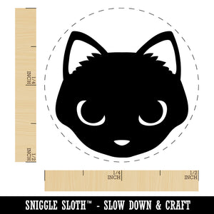 Simple Cat Head Icon Rubber Stamp for Stamping Crafting Planners