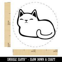 Sleepy Cat Loaf Rubber Stamp for Stamping Crafting Planners