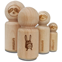 Weird Creepy Rabbit Creature Rubber Stamp for Stamping Crafting Planners