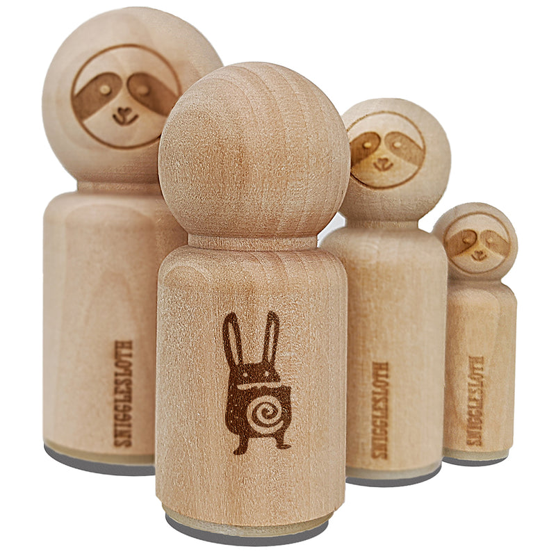 Weird Creepy Rabbit Creature Rubber Stamp for Stamping Crafting Planners