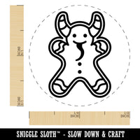 Krampus Gingerbread Cookie Christmas Holiday Rubber Stamp for Stamping Crafting Planners
