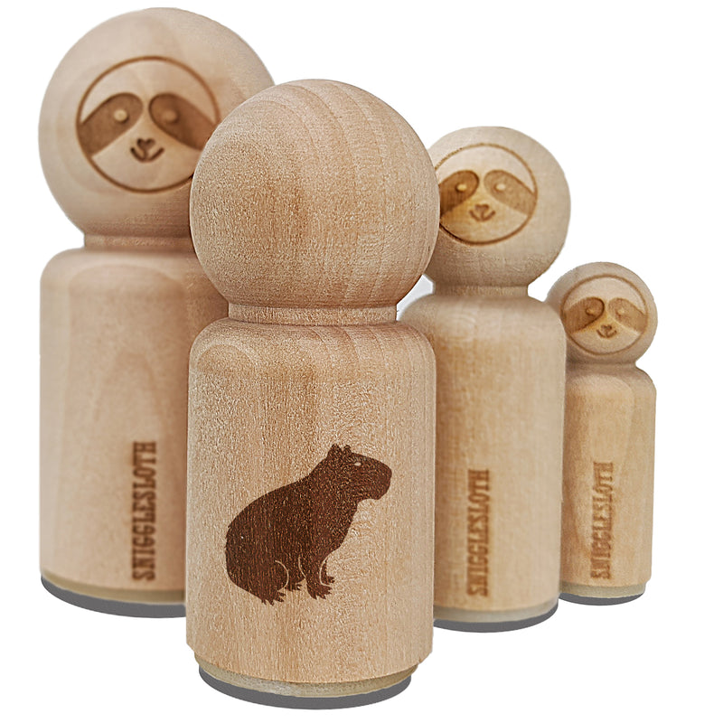 Capybara Rodent Silhouette Rubber Stamp for Stamping Crafting Planners