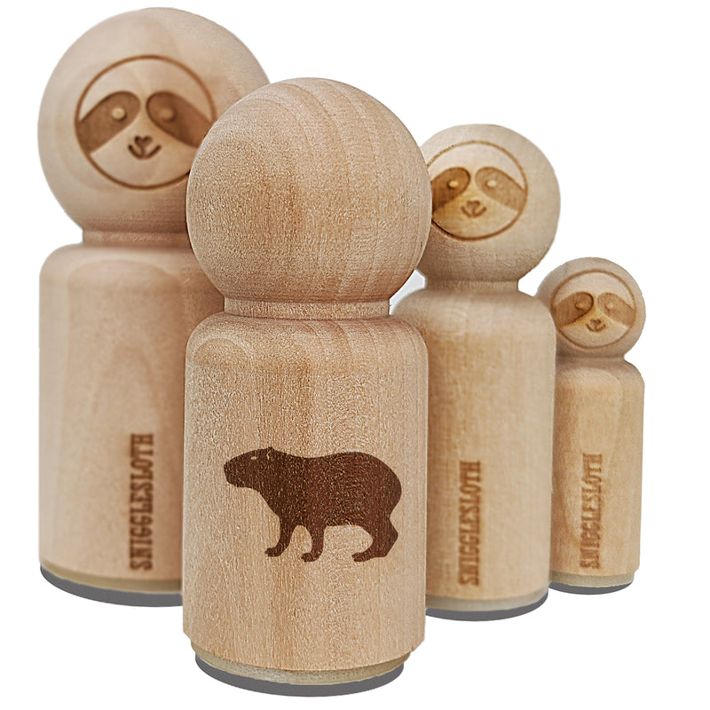 Capybara Standing Silhouette Rubber Stamp for Stamping Crafting Planners