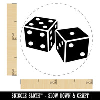 Pair of Dice Die Rubber Stamp for Stamping Crafting Planners
