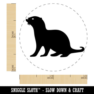 Sea Otter Silhouette Rubber Stamp for Stamping Crafting Planners