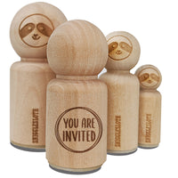 You Are Invited Circles Rubber Stamp for Stamping Crafting Planners