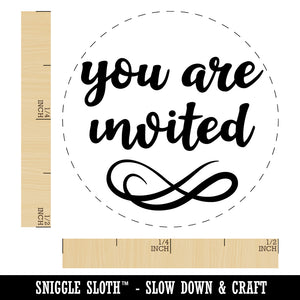 You Are Invited Script Rubber Stamp for Stamping Crafting Planners