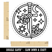 Broken Magical Sword Rubber Stamp for Stamping Crafting Planners