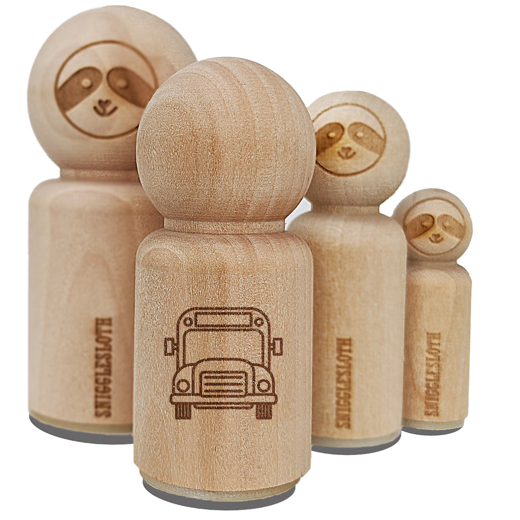 Bus Front View Teacher School Rubber Stamp for Stamping Crafting Planners