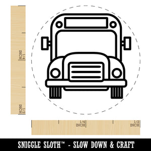 Bus Front View Teacher School Rubber Stamp for Stamping Crafting Planners