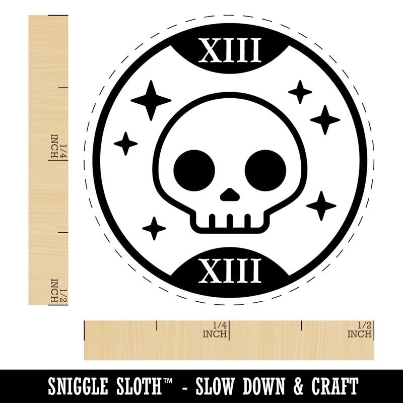 Death Tarot Card Rubber Stamp for Stamping Crafting Planners