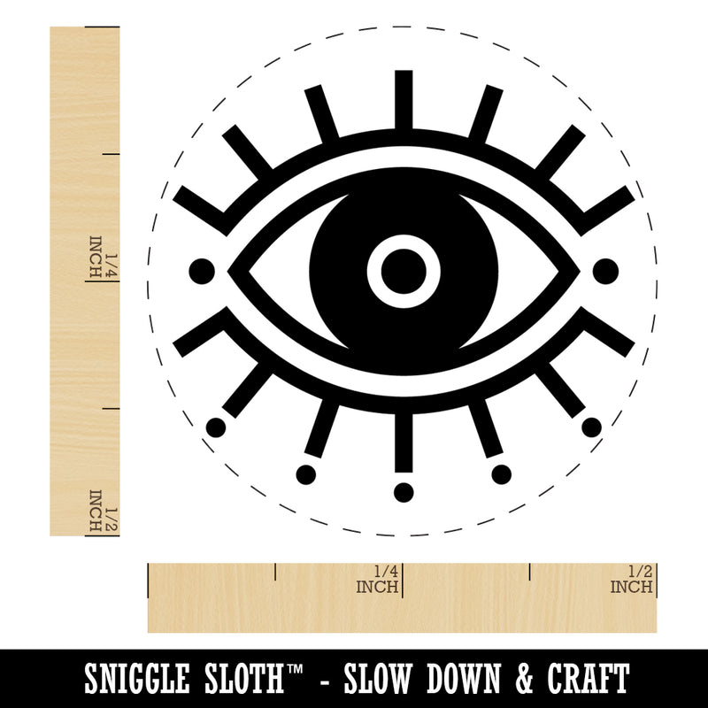 Evil Eye Nazar Charm Rubber Stamp for Stamping Crafting Planners
