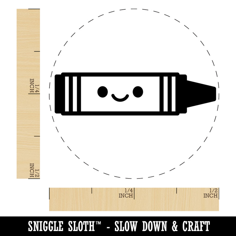 Kawaii Crayon Crafts Teacher School Rubber Stamp for Stamping Crafting Planners