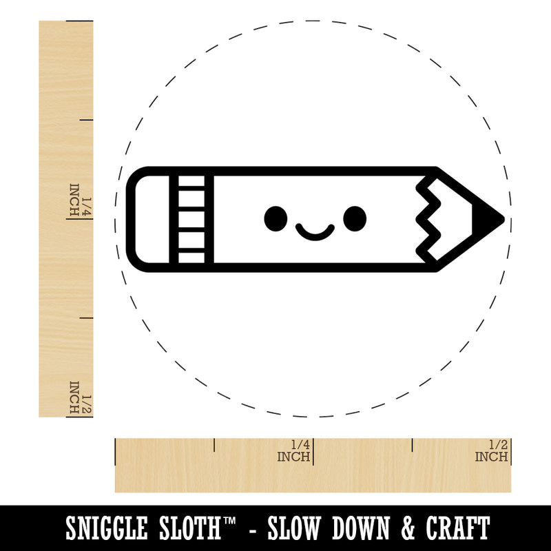 Kawaii Pencil Teacher School Rubber Stamp for Stamping Crafting Planners