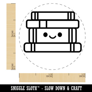 Kawaii Stack of Books Teacher School Rubber Stamp for Stamping Crafting Planners